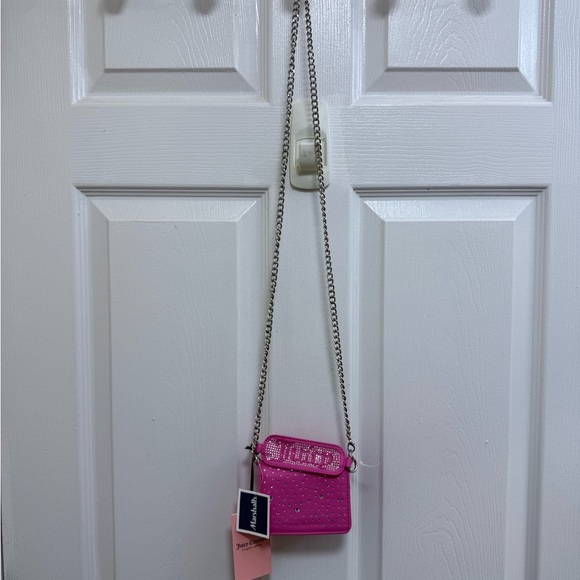 NWT Juicy Couture “All That Glitters”Pink Mini Bag with Chain Strap - Picture 2 of 5